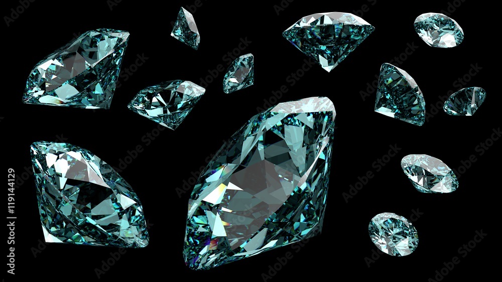 Diamonds. 3D illustration. 3D CG. High resolution. Diamonds. 3D illustration. 3D CG. High resolution.
