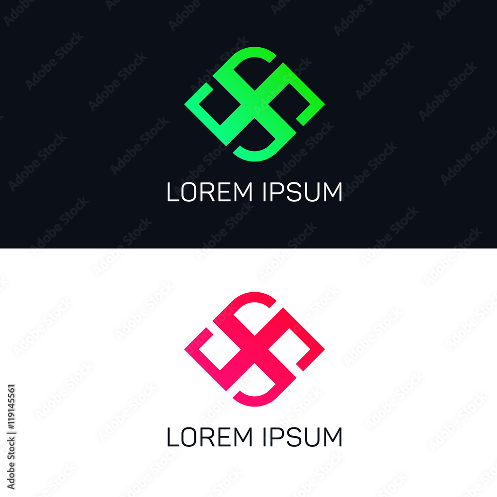 Abstract company X letter sign vector icon logo design Abstract company X letter sign vector icon logo design