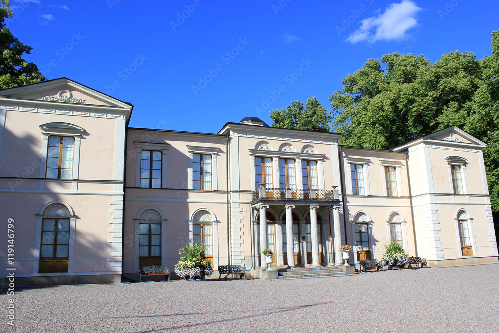 Das berühmte Lustschloss Rosendal in Stockholm (Schweden)