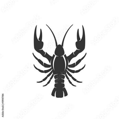 Lobster icon isolated on white background © strilets