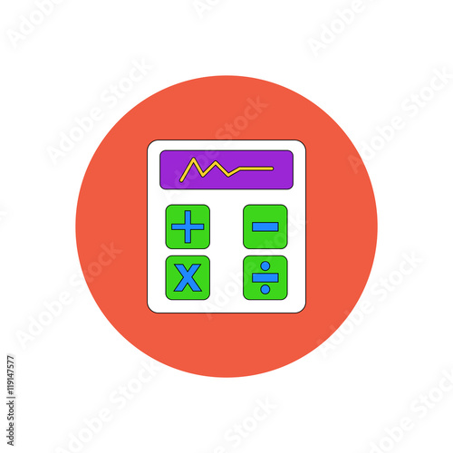 Free Download Vector illustration in flat design of calculator - GFXLoad