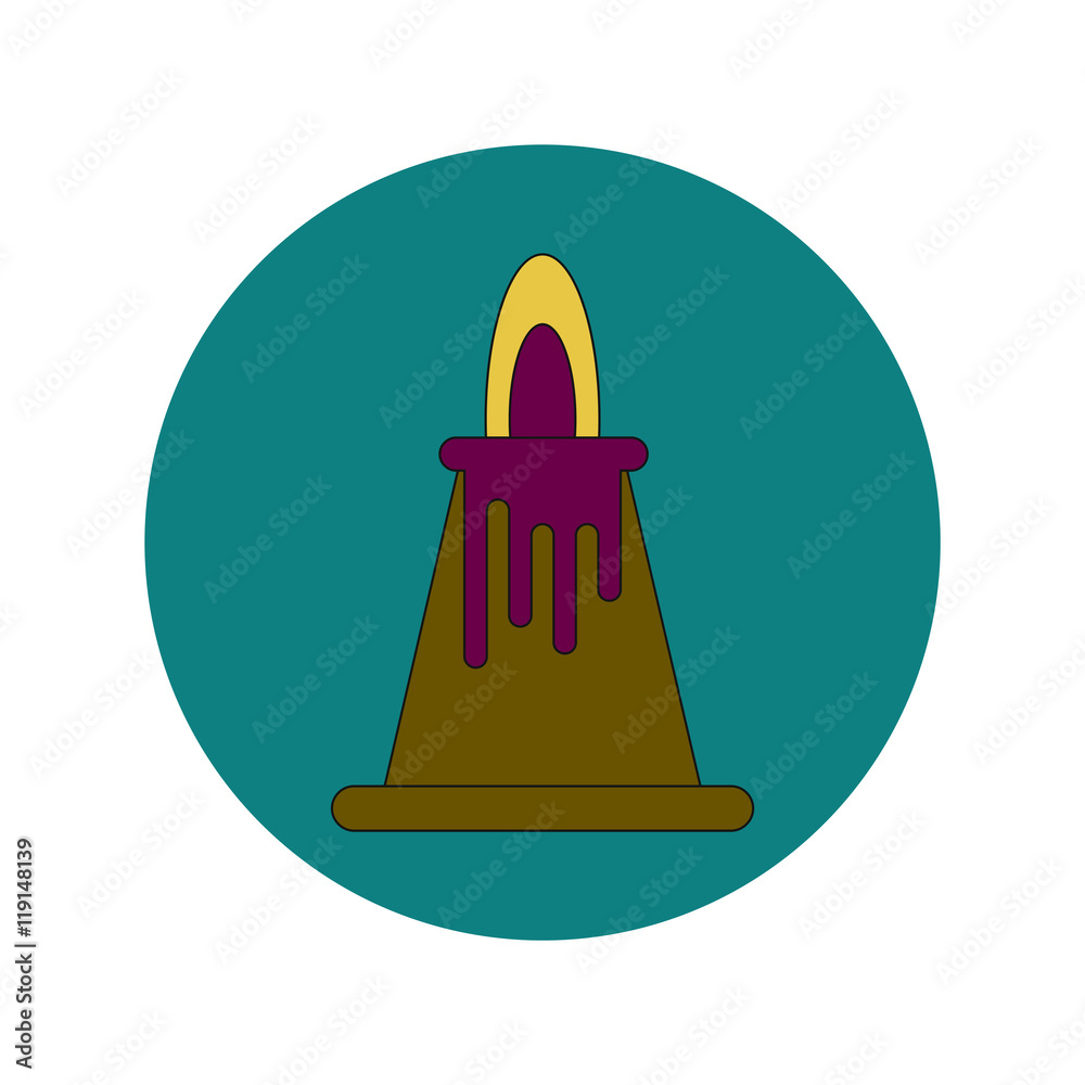 Vector illustration in flat design of volcano explosion and lava Vector illustration in flat design of volcano explosion and lava