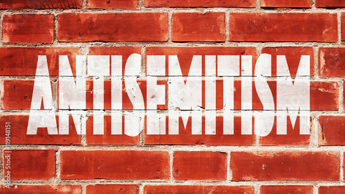 Antisemitism Written On A Brick Wall