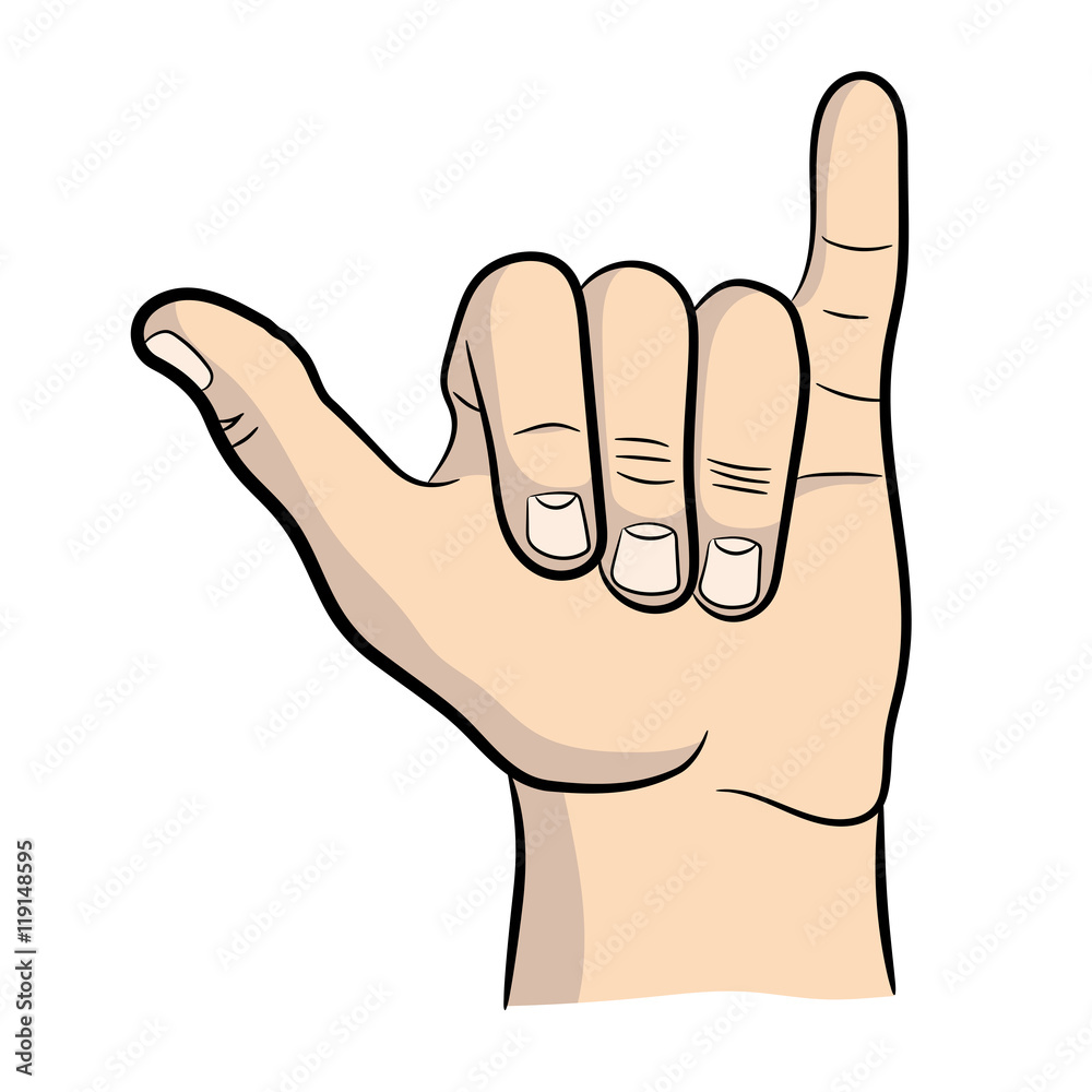 shaka icon. hang loose hand sign and symbol, Shaka Hand, shaka symbol Stock  Vector | Adobe Stock