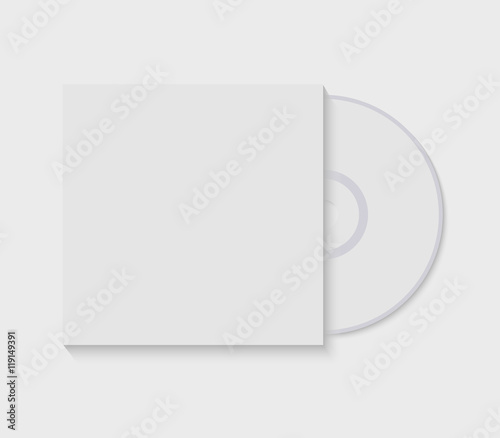 Vector illustration CD with blank cover template
