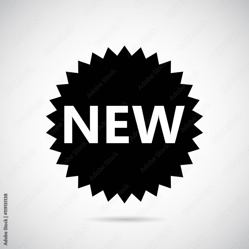 New icon on gray background. Vector art. New icon on gray background. Vector art.