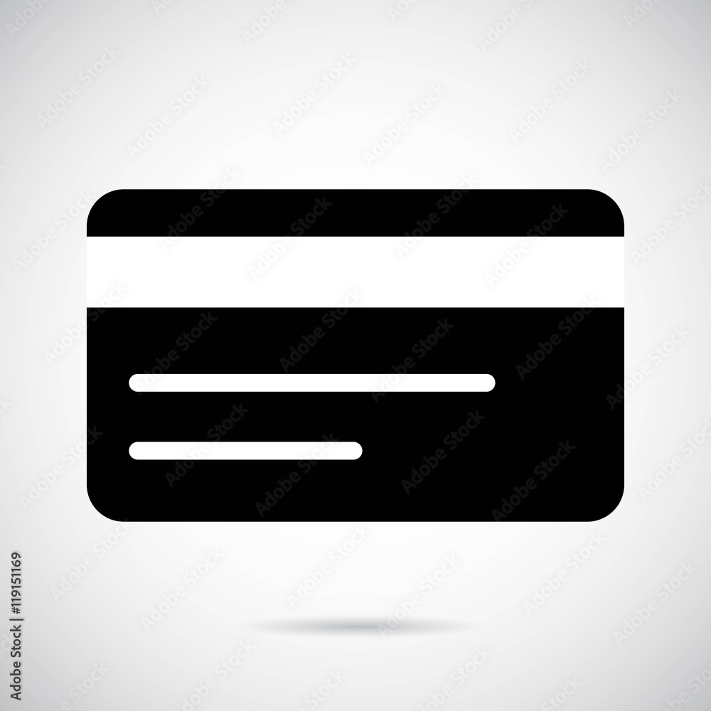 Pay card icon on gray background. Vector art. Pay card icon on gray background. Vector art.