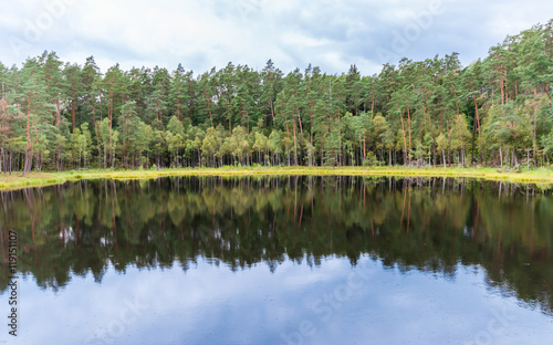 Wasserspiegelungen auf masurischen Seen; Polen