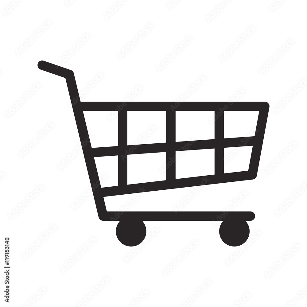 flat design shopping cart icon vector illustration flat design shopping cart icon vector illustration