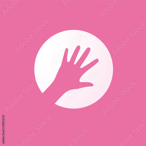 pink hand icon