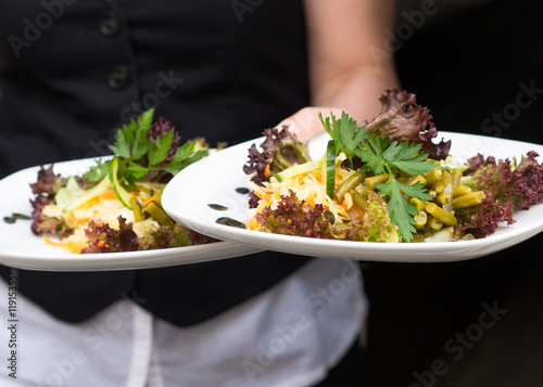 Fototapeta Naklejka Na Ścianę i Meble -  Knackige Salate frisch auf den Tisch