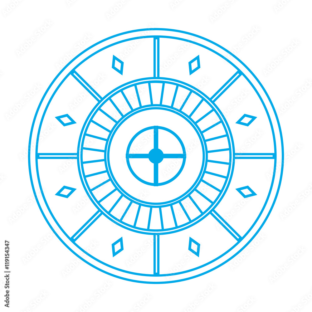 flat design casino roulette icon vector illustration flat design casino roulette icon vector illustration