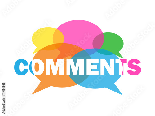 Vector COMMENTS Icon with Speech Bubbles photo