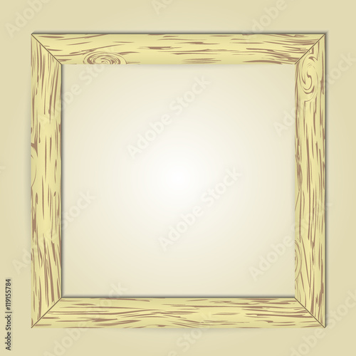 Wooden frame isolated