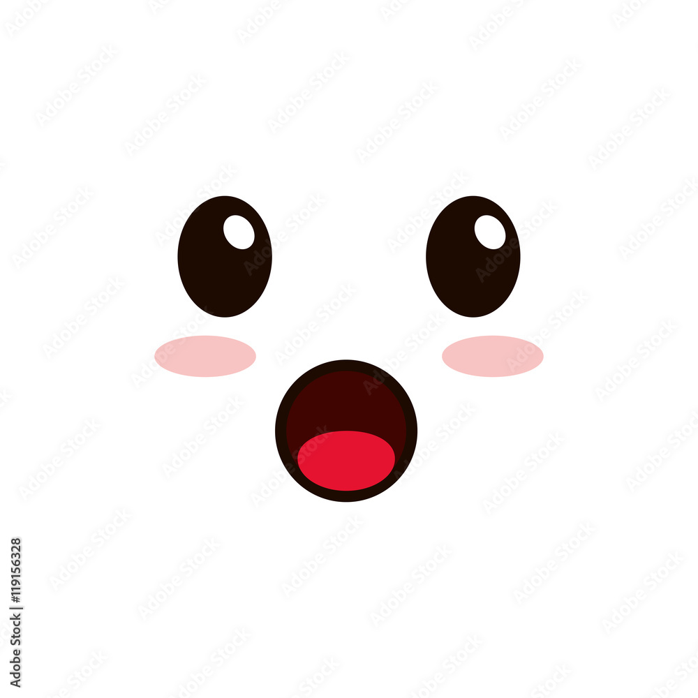 flat design kawaii facial expression icon vector illustration flat design kawaii facial expression icon vector illustration