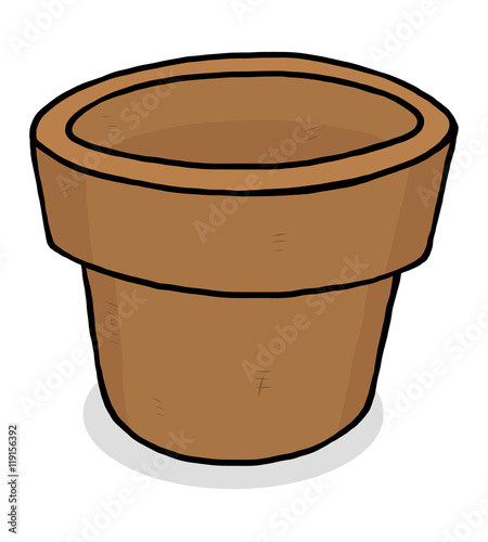 plant pot / cartoon vector and illustration, hand drawn, sketch style, isolated on white background.