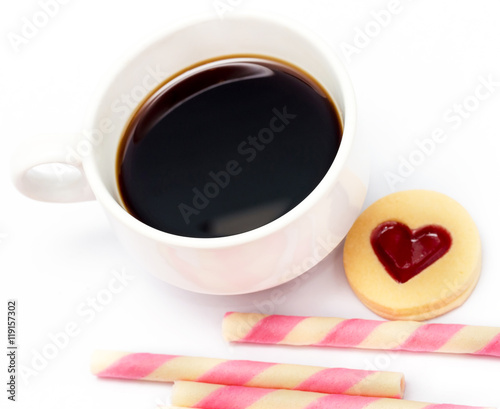 Love Cookie Coffee Indicates Cracker Delicious And Bicky photo