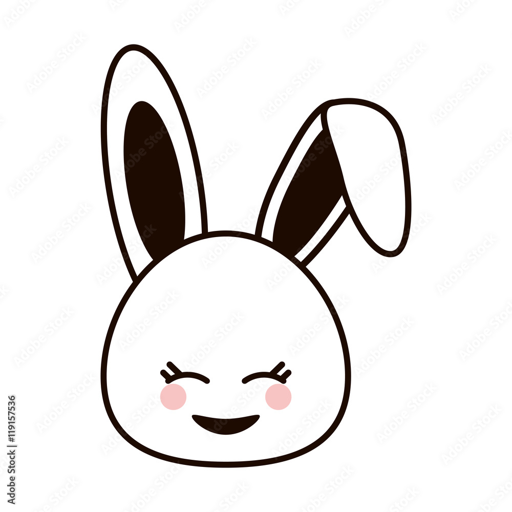 flat design Cute rabbit cartoon vector illustration flat design Cute rabbit cartoon vector illustration