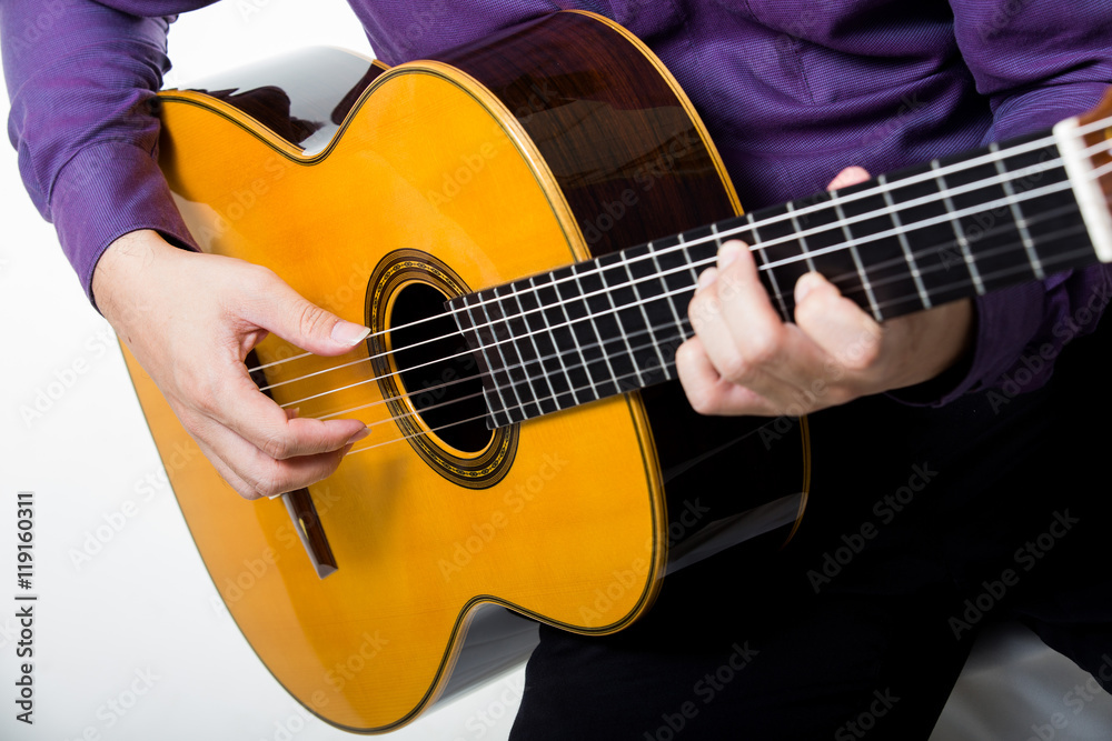 Acoustic guitar guitarist man classical. Classic player music pl