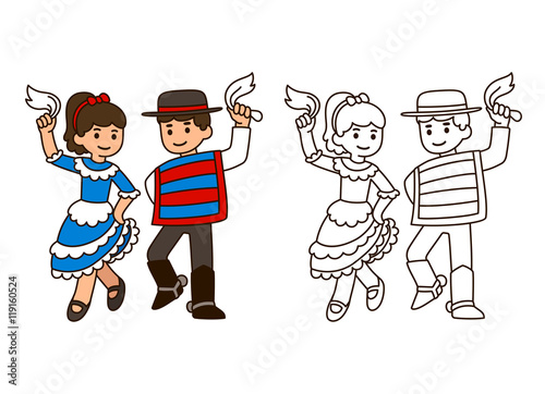 Traditional dancing children photo