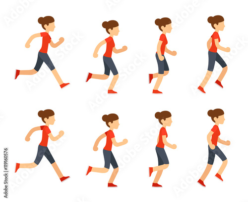 Running woman animation
