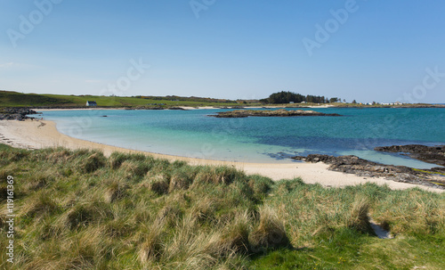Portnaluchaig beach Scotland uk near Arisaig beautiful white sandy beach south of Mallaig © acceleratorhams