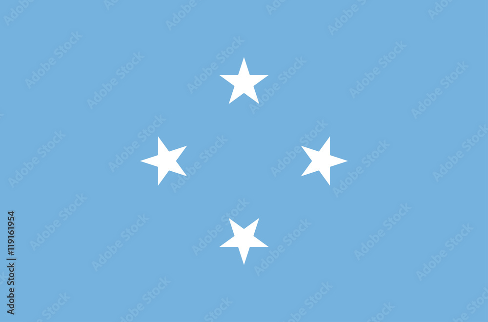 Vector flat style Federated States of Micronesia state flag. Official design of Micronesia national flag. Symbol with stars emblem. Independence day, holiday, button, background illustration clip art Vector flat style Federated States of Micronesia state flag. Official design of Micronesia national flag. Symbol with stars emblem. Independence day, holiday, button, background illustration clip art