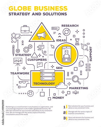 Vector creative concept illustration of graph business project w