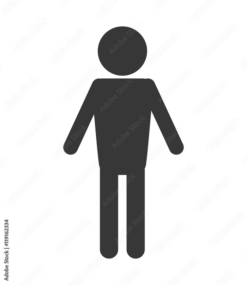 flat design man pictogram icon vector illustration flat design man pictogram icon vector illustration