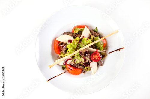 salad with liver and apple