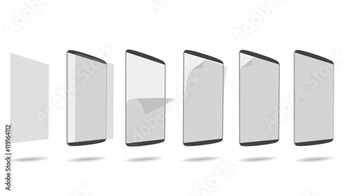 set apply screen protector tablet PC