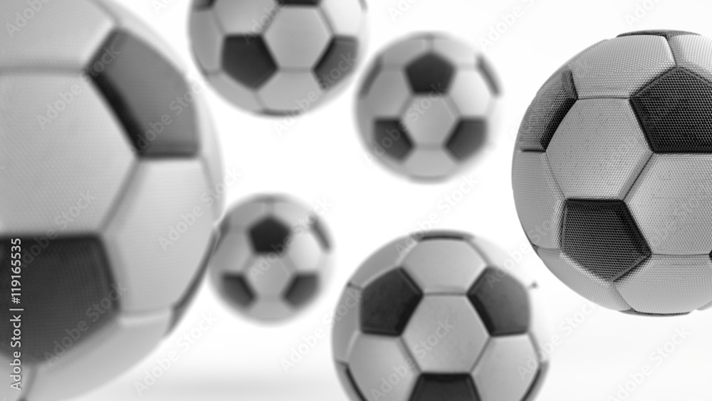 Soccer ball. 3D illustration. 3D CG. High resolution. Soccer ball. 3D illustration. 3D CG. High resolution.