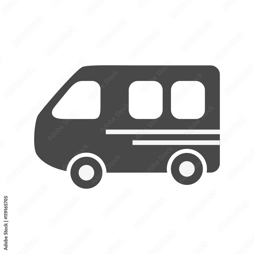 bus travel trip tourism icon. Flat and isolated design. Vector illustration