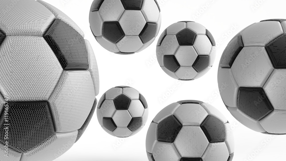 Obraz premium Soccer ball. 3D illustration. 3D CG. High resolution.
