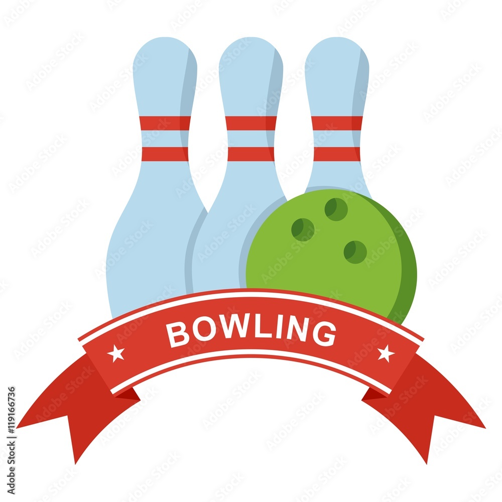 Logo for the bowling tournament. Template for advertising brochures ...