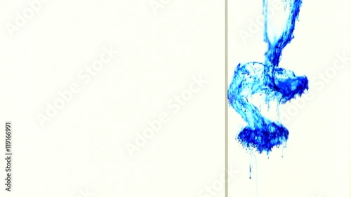Methylene blue fall in water of two test tube laboratory