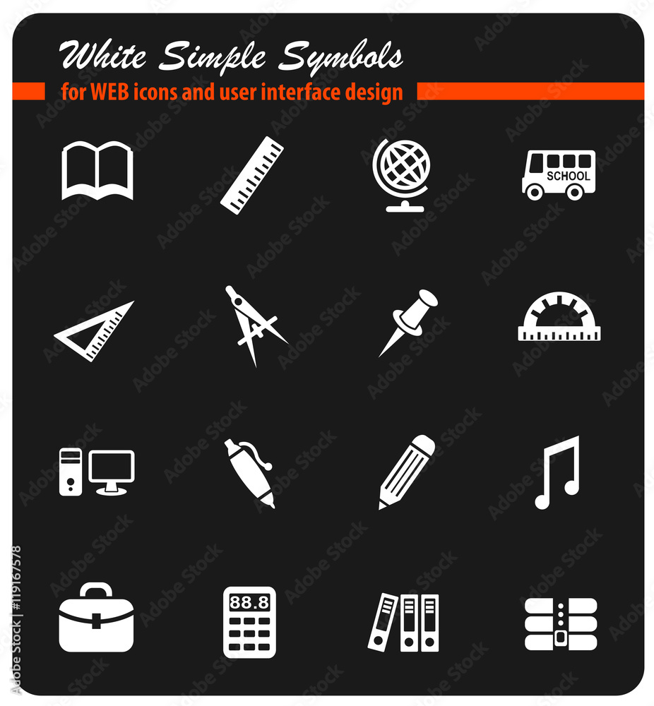 school icon set school icon set
