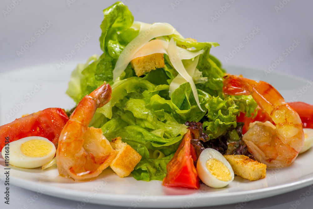 salad plate on a white background for the menu salad plate on a white background for the menu