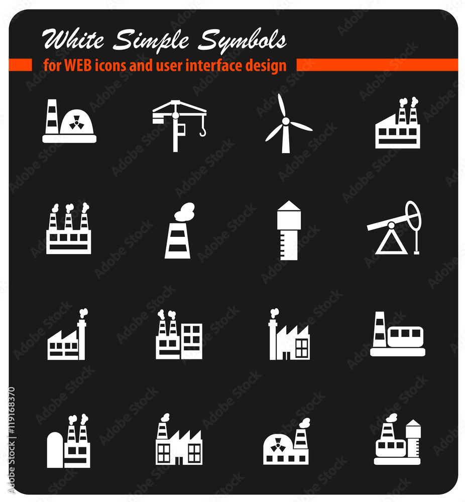 industrial building icon set industrial building icon set