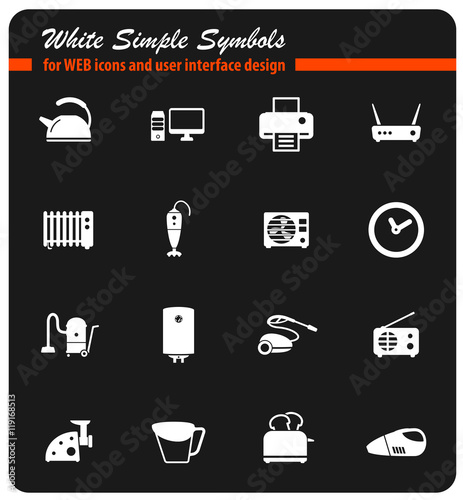 Home applicances simply icons