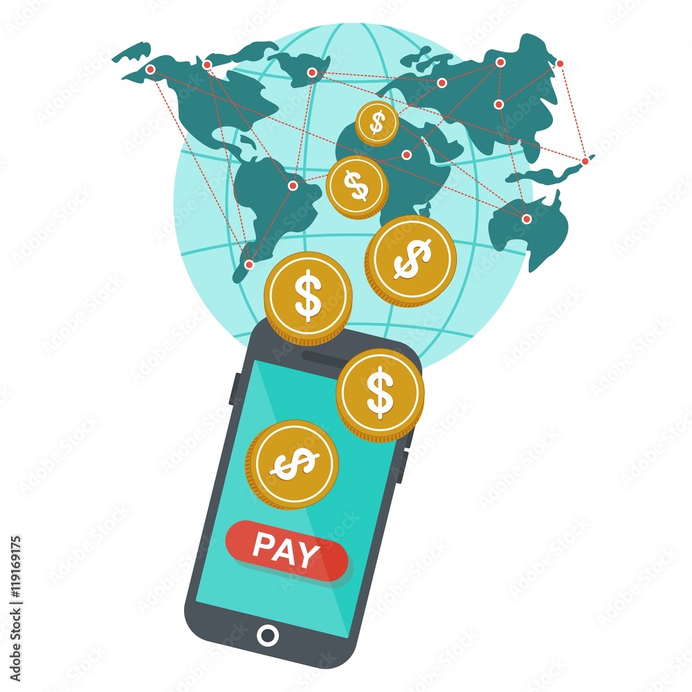 Vector mobile payment concept. E-commerce icon. Elements for sites, advertising brochures, flayers, posters and info graphics. Flat cartoon vector illustration. Objects isolated on a white background. Vector mobile payment concept. E-commerce icon. Elements for sites, advertising brochures, flayers, posters and info graphics. Flat cartoon vector illustration. Objects isolated on a white background.
