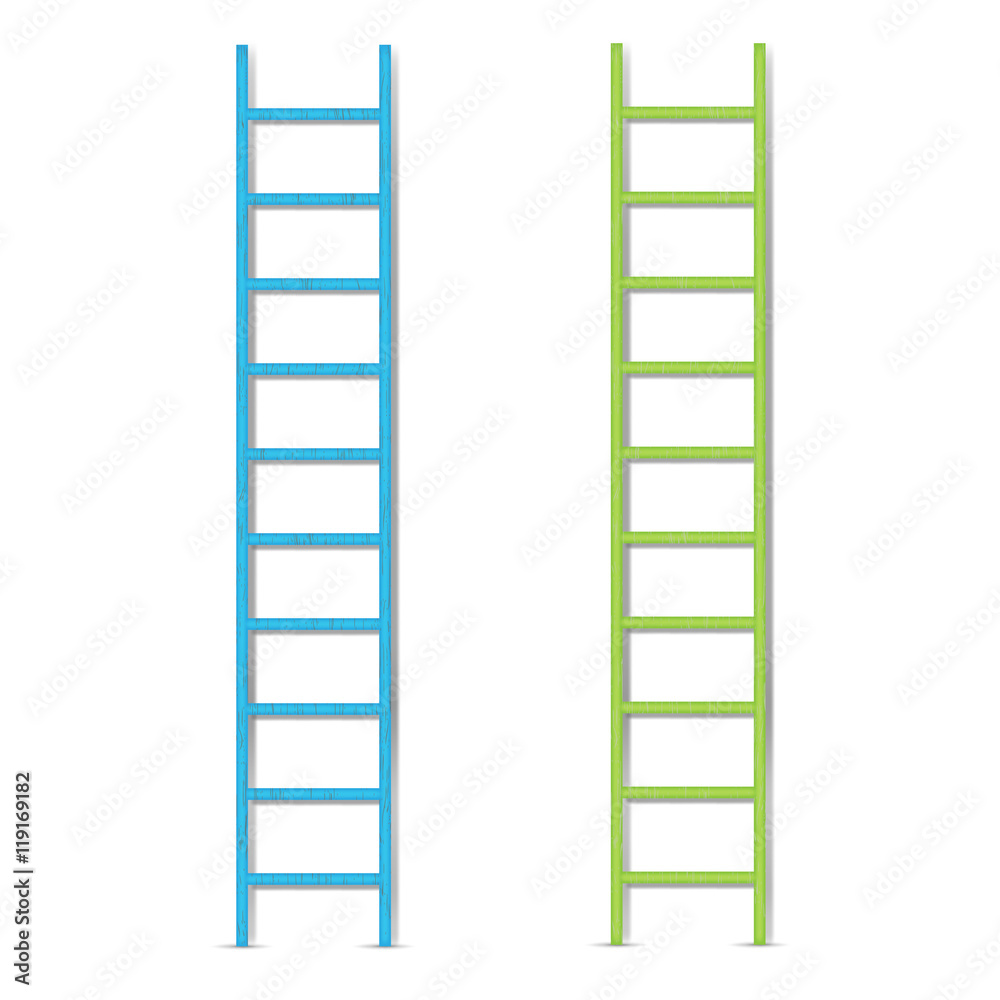 wooden ladder, vector illustration wooden ladder, vector illustration