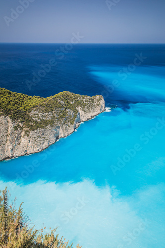 Amazing Navagio beach (shipwreck beach) on Zakynthos. Ionian island in Greece