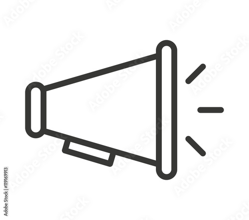 megaphone sound silhouette icon