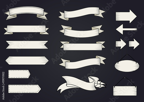 Vector set ribbons