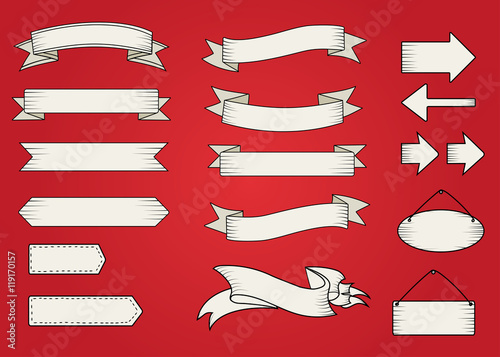 Vector set ribbons