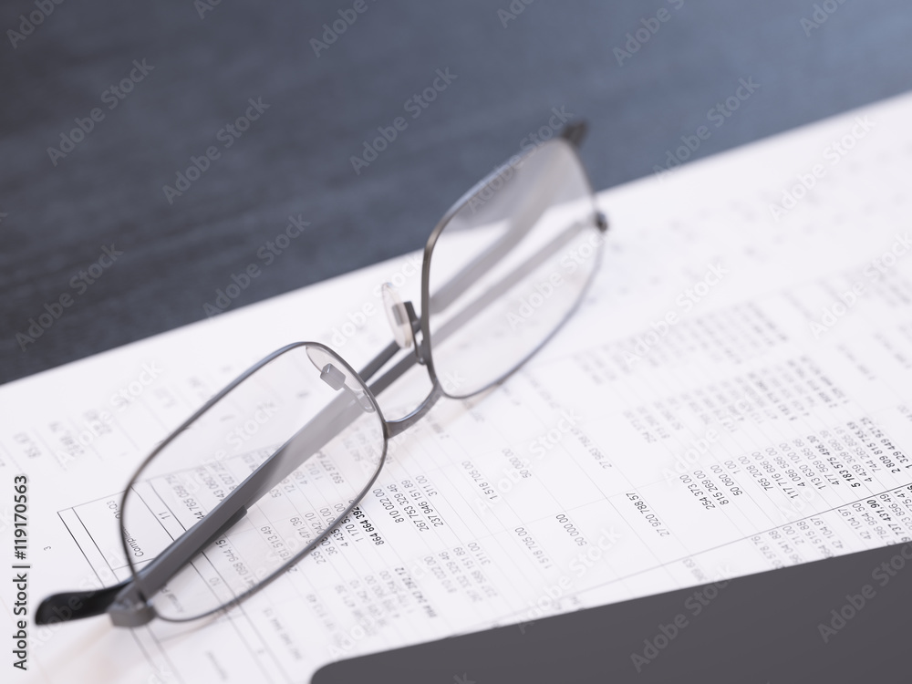 Business financial report close-up Business financial report close-up