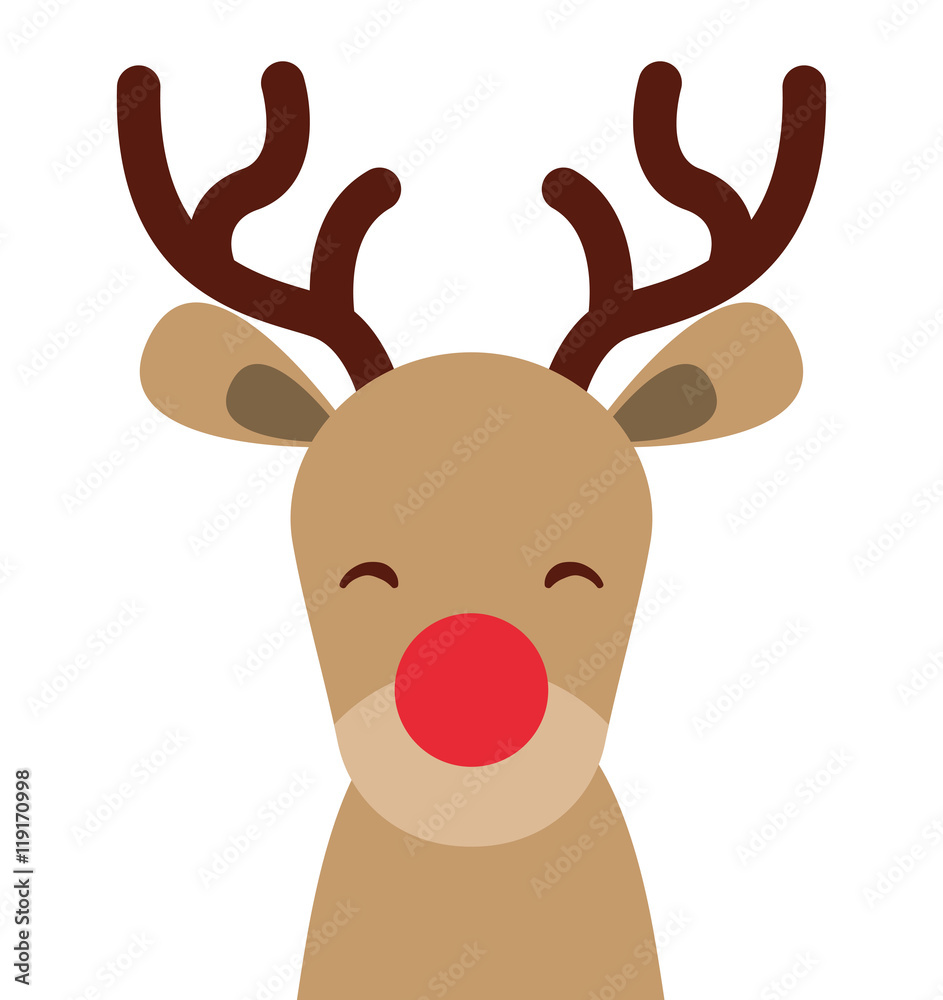 Fototapeta premium reindeer christmas character isolated icon
