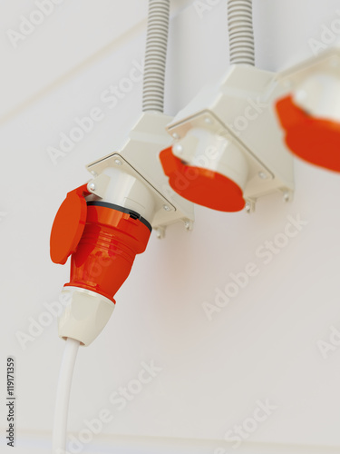 Industrial sockets photo