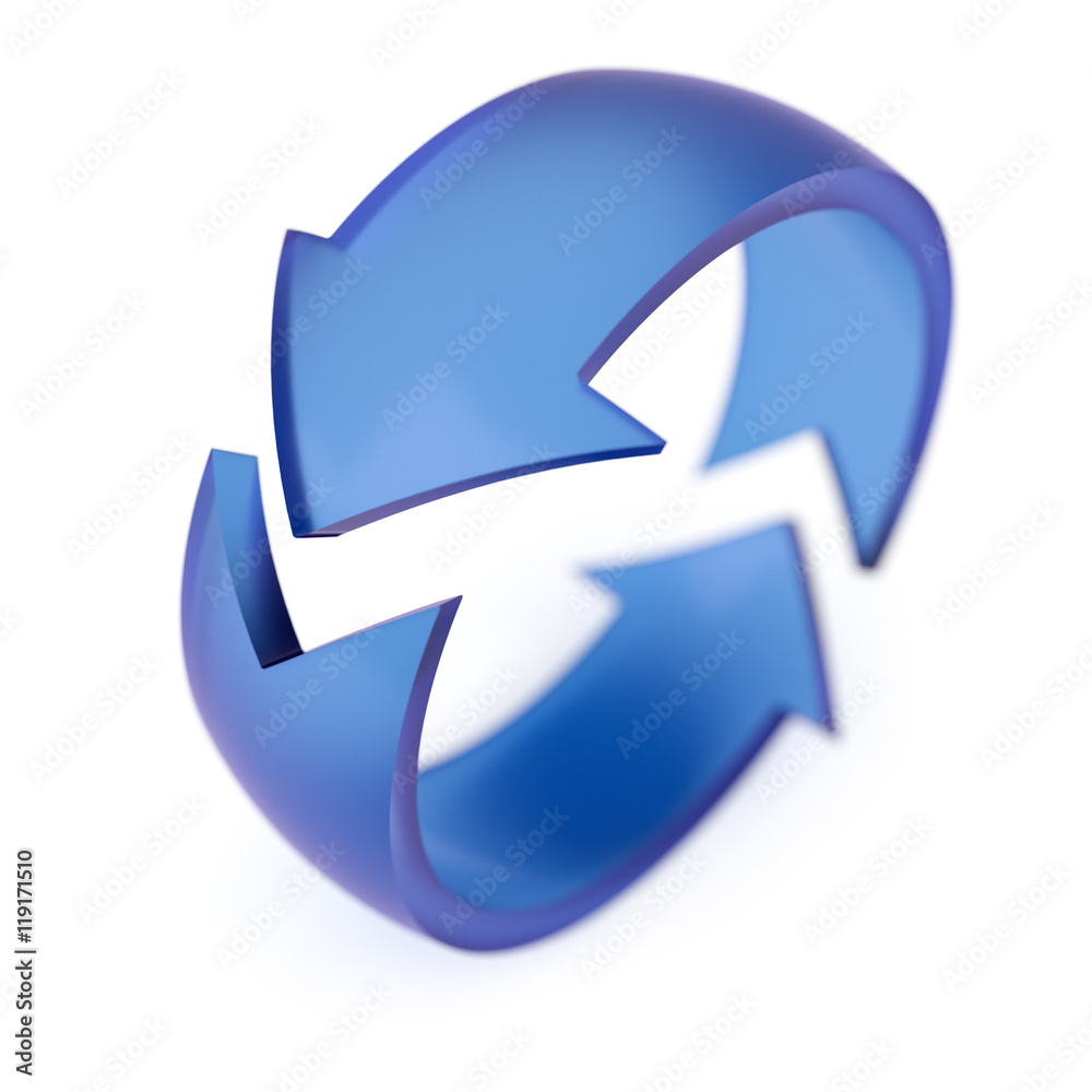 Circular flow arrows concept